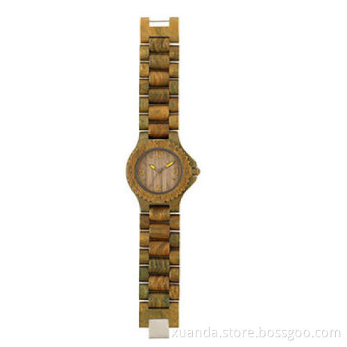Bamboo Wooden Watches, Green Sandalwood, Case and Strap Natural Wood Beautiful